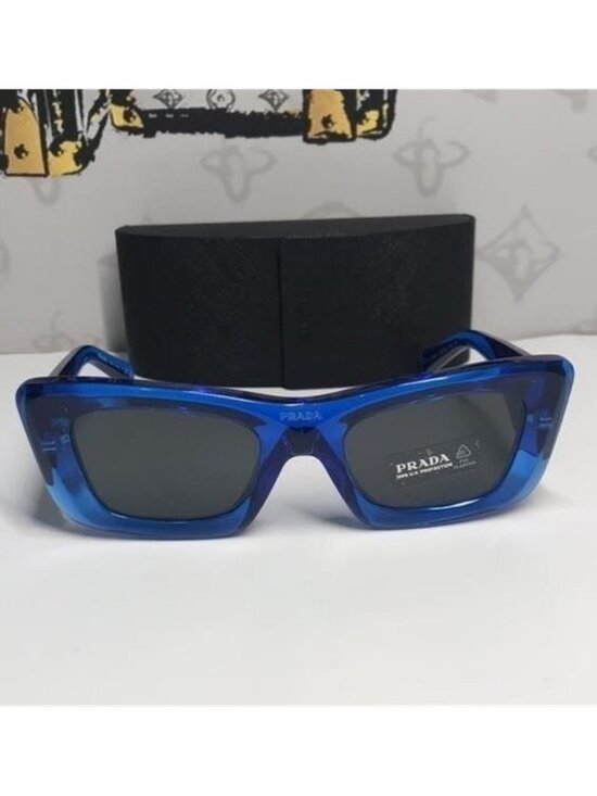 New Authentic Prada PR13Z Sunglasses – Blue Frame / Grey Lenses, Square Shape main image 8